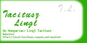 tacitusz lingl business card